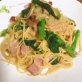 レモンティー's cooksnap of when they made 菜の花とベーコンの和風パスタ.