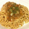 ChunChun☆≡'s cooksnap of when they made カレーをリメイク パスタ ボロネーゼ風.