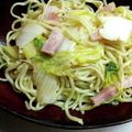 ２４なるるん's cooksnap of when they made 白菜とベーコンの塩焼きそば.