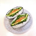 クックEBXFTK☆'s cooksnap of when they made １０分で出来る鮭フレークおにぎらず.