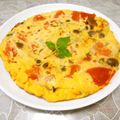 ＠迷子＠'s cooksnap of when they made 完熟トマトとしめじのオープンオムレツ.