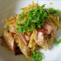 ＊キーツニャン＊'s cooksnap of when they made おつまみに☆鯛とみょうがのごま和え.