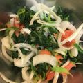 saki1010's cooksnap of when they made スモークサーモンとほうれん草サラダ.