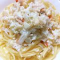 あこ0321's cooksnap of when they made 蟹缶de本格*蟹クリームパスタ.
