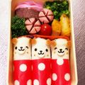 Chaaa_room's cooksnap of when they made 白クマちゃんのロールサンド❤簡単キャラ弁.