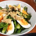 低カロ探検隊's cooksnap of when they made スナップエンドウと卵のごまマヨサラダ.