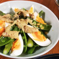 低カロ探検隊's cooksnap of when they made スナップエンドウと卵のごまマヨサラダ.
