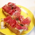 クックE662AA☆'s cooksnap of when they made トースターで簡単♬厚揚げの生ハムチーズ焼.