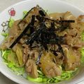 Ｒ３２ＧＴＲ's cooksnap of when they made 簡単　豚バラ薄切りと長ネギの照り焼き丼.