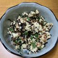 クック4BF0SM☆'s cooksnap of when they made 木綿豆腐と3つ葉と塩昆布のサラダ♡.