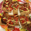 花花里's cooksnap of when they made 簡単おつまみ✾油揚げでチーズお好み焼き風.