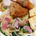 nemino's cooksnap of when they made ほうれん草とベーコンのパスタ.