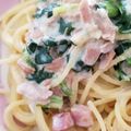 さやぞ～'s cooksnap of when they made 簡単☆ほうれん草とツナのクリームパスタ.