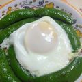 まりゆりひろこ's cooksnap of when they made 朝食に♫サヤエンドウの巣ごもり卵.