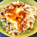 yuzunon's cooksnap of when they made 目玉焼きアレンジ★お好み焼き風★朝食に.
