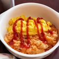 ママメイン！時々子供's cooksnap of when they made 1人ランチに♪レンジでふわとろオムライス.