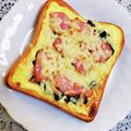 SUNMOONMOM's cooksnap of when they made 冷凍できるよ★ほうれん草ベーコントースト.