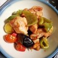 risuyama's cooksnap of when they made なす&ピーマン&鶏むね肉の甘酢あん.