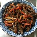 クックR1EUK9☆'s cooksnap of when they made 竹輪とこんにゃくのきんぴら.