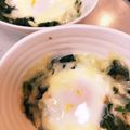 なーなちゃん's cooksnap of when they made ほうれん草の巣ごもりチーズ焼き♪.