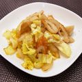 ☆あいちゃん's cooksnap of when they made ☆キャベツとちくわのガリバタ醤油炒め☆.