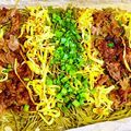 my_pace's cooksnap of when they made ❀祝話題入り❀瓦そば風に〜茶そば鉄板❤.