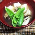 horseland's cooksnap of when they made 春～✿新玉ねぎとスナップえんどうの味噌汁.