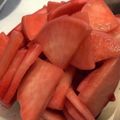 料理ニガテ系女子☆'s cooksnap of when they made 紅芯大根の甘酢漬け.