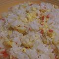 れのっち's cooksnap of when they made 旦那様定番☆カニかまビームチャーハン.