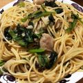 ほもい's cooksnap of when they made 牡蠣のオイル漬けとほうれん草のパスタ.