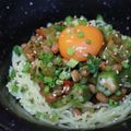 Smily✨'s cooksnap of when they made 糖質制限！スタミナキムチ納豆まぜそば.