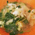 yokoyoko76's cooksnap of when they made 豆苗・玉ねぎ・卵の味噌汁♪.