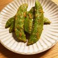 フードセラピー's cooksnap of when they made スナップえんどうのマヨカレー炒め.