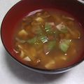 きらり流れ星's cooksnap of when they made ほうれん草と人参の味噌汁.