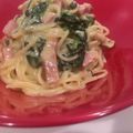 えそりん's cooksnap of when they made 生クリームが余ったらクリームパスタ♩.