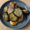 ゆうたつママ's cooksnap of when they made 柔らか鶏むね肉となすの特製だれ★生姜焼き.