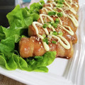 Yukiまむ's cooksnap of when they made 豆腐の豚肉巻き★照り焼きマヨソース★.