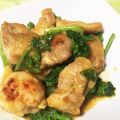 そらいろ猫's cooksnap of when they made 鶏むね肉と菜の花のガーリックバター醤油.