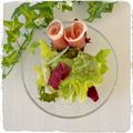 結真は道産子♪'s cooksnap of when they made 簡単＾＾生ハムのお花（デコレーション）.
