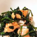 ikky's cooksnap of when they made 秋鮭とほうれん草のガーリックバター炒め.
