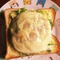 なーなちゃん's cooksnap of when they made 簡単♪キャベマヨ＆ハムチーズトースト.