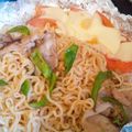 粉ざとう's cooksnap of when they made サッポロ一番 トマトチーズ鉄板めん.