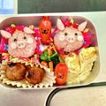 さら愛ママ's cooksnap of when they made 簡単！可愛い♪キャラ弁当☆ぶたちゃん弁当.