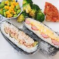 かなりんココりん's cooksnap of when they made スクランブルエッグとハムのおにぎらず.