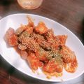 RURU27's cooksnap of when they made 鶏むね肉で！コチュジャンマヨ焼き♪.