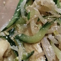 ももpppp's cooksnap of when they made きゅうりともやしのゴマ和え☆.