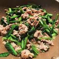 DHA's cooksnap of when they made 豚バラと小松菜の味噌炒め.