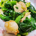のりぽんたん's cooksnap of when they made 【簡単】ほうれん草とホタテのバター醤油.