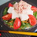 バカリャウ's cooksnap of when they made 豆腐と水菜の韓国風サラダ.