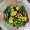 クック1FX93J☆'s cooksnap of when they made 小松菜とちくわの卵とじ.